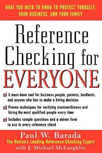 Cover image for Reference Checking for Everyone: How to Find Out Everything You Need to Know About Anyone