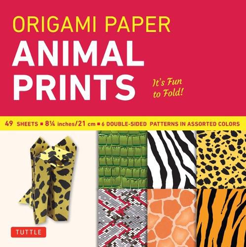 Cover image for Origami Paper - Animal Prints - 8 1/4" - 49 Sheets