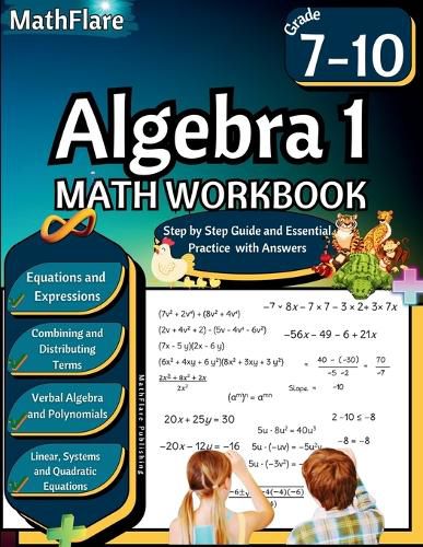 Cover image for Algebra 1 Workbook 7th to 10th Grade