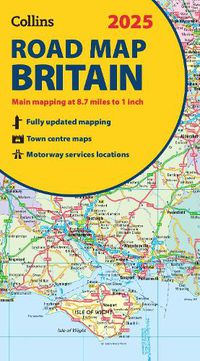 Cover image for 2025 Collins Road Map of Britain