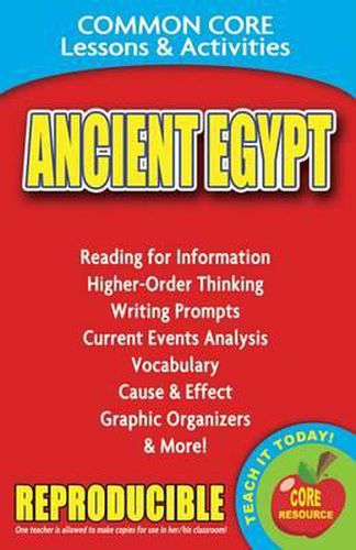 Cover image for Ancient Egypt Common Core Lessons & Activities: Common Core Lessons & Activities