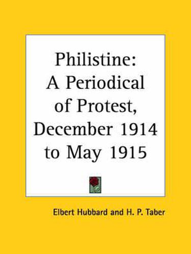 Cover image for Philistine: A Periodical of Protest Vol. 40 (1914)