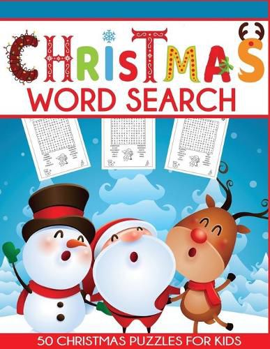 Cover image for Christmas Word Search Puzzles For Kids