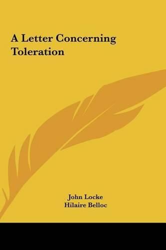 Cover image for A Letter Concerning Toleration