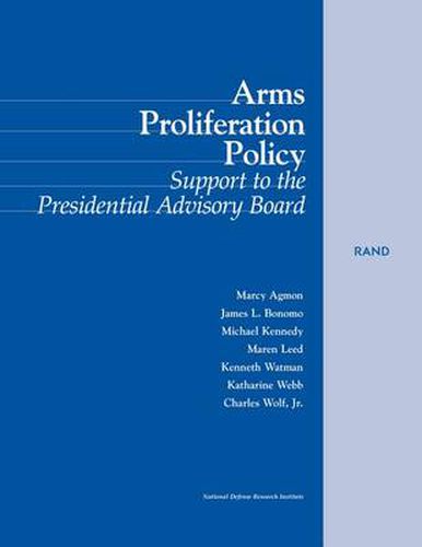 Cover image for Arms Proliferation Policy: Support to the Presidential Advisory Board