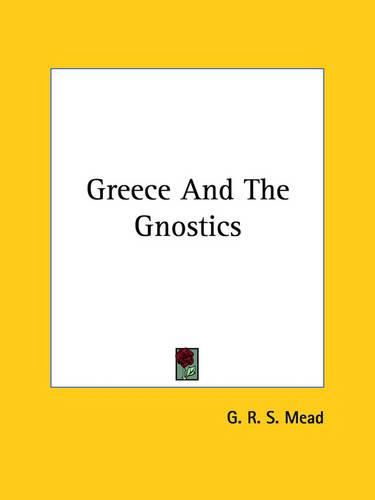 Cover image for Greece and the Gnostics