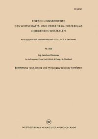 Cover image for Bestimmung Von Leistung Und Wirkungsgrad Eines Ventilators