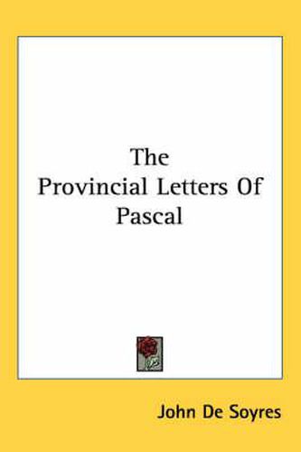 Cover image for The Provincial Letters of Pascal