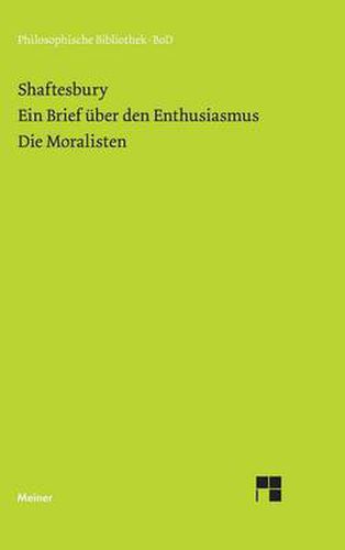 Cover image for Ein Brief uber den Enthusiasmus. Die Moralisten