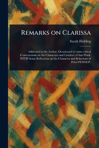 Cover image for Remarks on Clarissa