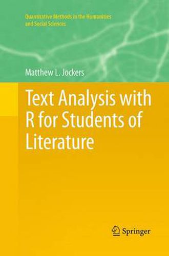 Cover image for Text Analysis with R for Students of Literature