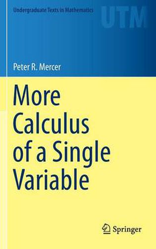 Cover image for More Calculus of a Single Variable