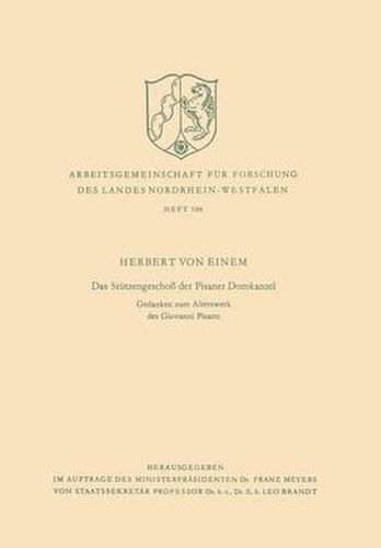 Cover image for Das Stutzengeschoss Der Pisaner Domkanzel: Gedanken Zum Alterswerk Des Giovanni Pisano