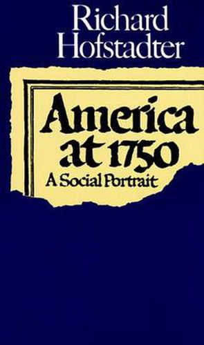 Cover image for America at 1750: A Social Portrait
