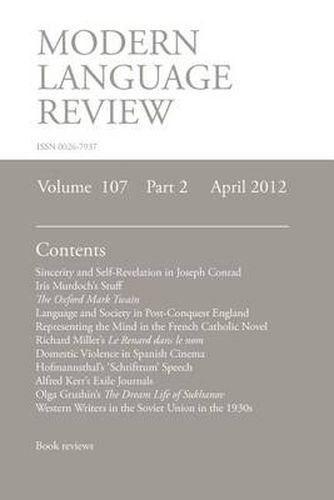 Cover image for MLR April 2012