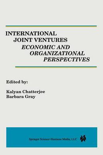 Cover image for International Joint Ventures: Economic and Organizational Perspectives