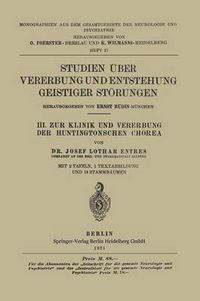 Cover image for III. Zur Klinik Und Vererbung Der Huntingtonschen Chorea