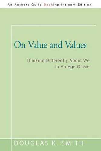 Cover image for On Value and Values