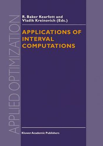 Cover image for Applications of Interval Computations