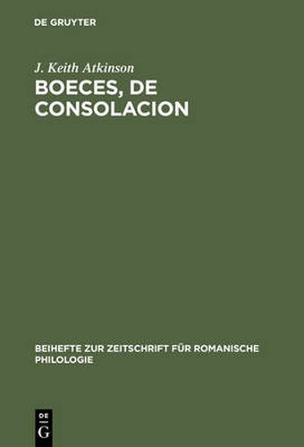 Cover image for Boeces, De Consolacion