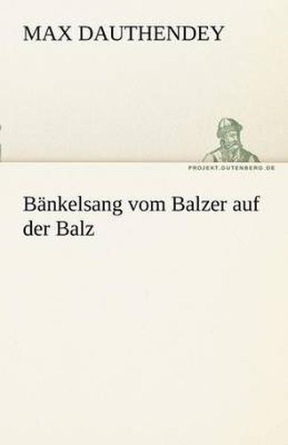 Cover image for Bankelsang Vom Balzer Auf Der Balz