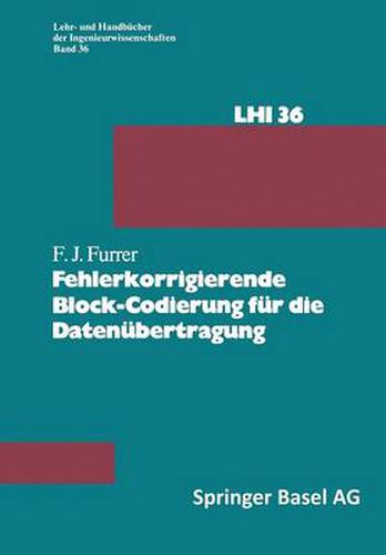 Cover image for Fehlerkorrigierende Block-Codierung Fur Die Datenubertragung