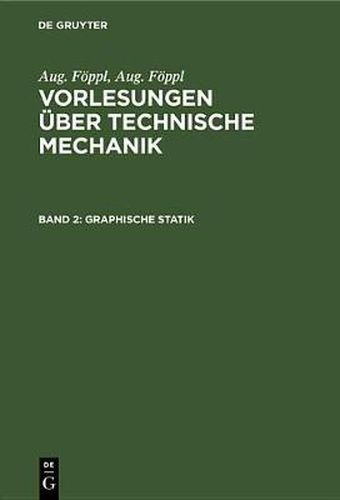 Cover image for Graphische Statik