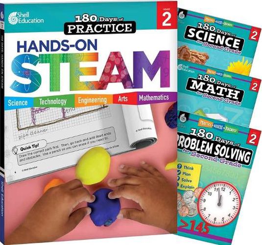 180 Days(tm) Steam, Science, Math, & Problem Solving Grade 2: 4-Book Set