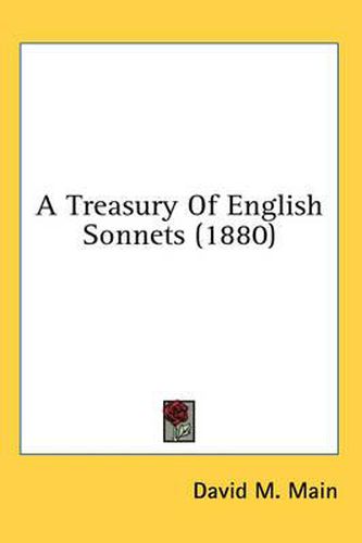 Cover image for A Treasury of English Sonnets (1880)