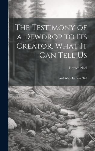 Cover image for The Testimony of a Dewdrop to Its Creator, What it Can Tell Us; and What It Canot Tell