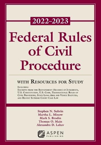 Federal Rules of Civil Procedure: With Resources for Study