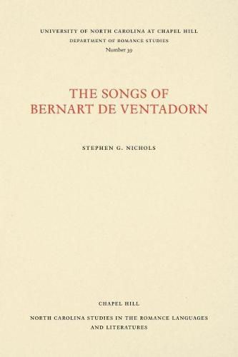 The Songs of Bernart de Ventadorn