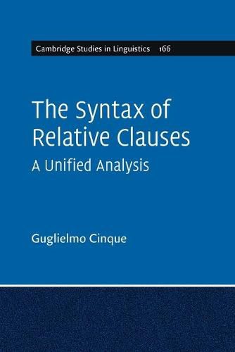 Cover image for The Syntax of Relative Clauses: A Unified Analysis