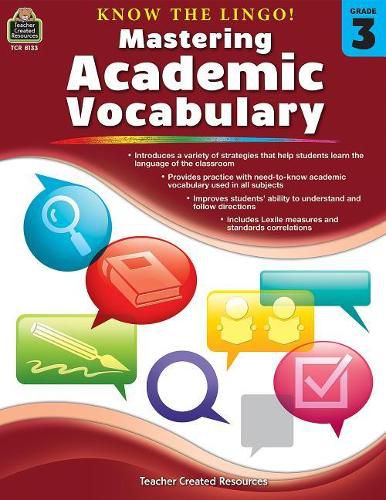 Cover image for Know the Lingo! Mastering Academic Vocabulary (Gr. 3)