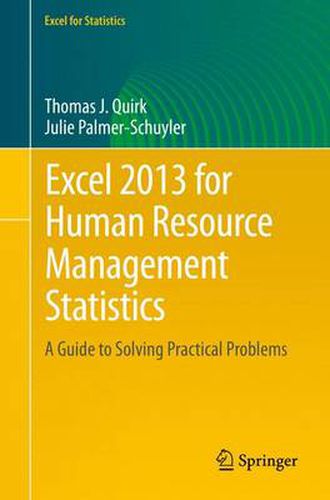 Cover image for Excel 2013 for Human Resource Management Statistics: A Guide to Solving Practical Problems