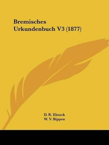 Cover image for Bremisches Urkundenbuch V3 (1877)