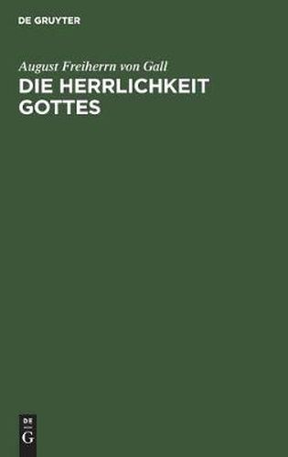 Cover image for Die Herrlichkeit Gottes