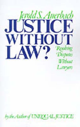 Cover image for Justice without Law?