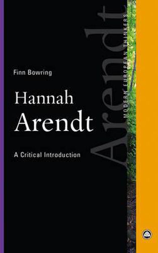 Hannah Arendt: A Critical Introduction