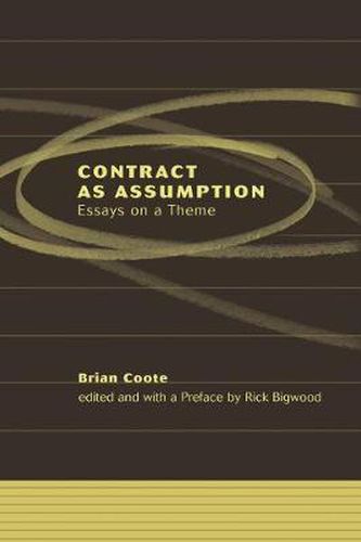 Cover image for Contract as Assumption: Essays on a Theme