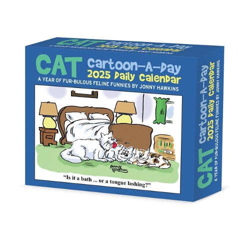Cover image for Cat Cartoon-A-Day by Jonny Hawkins 2026 5.4 X 6.2 Box Calendar