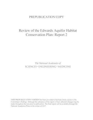 Review of the Edwards Aquifer Habitat Conservation Plan: Report 2