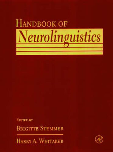 Cover image for Handbook of Neurolinguistics