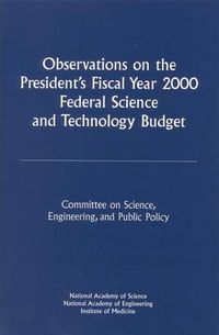 Cover image for Observations on the President's Fiscal Year 2000 Federal Science and Technology Budget