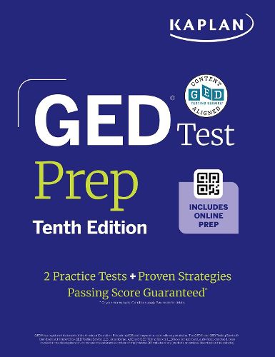 Cover image for GED Test Prep, Tenth Edition (2026): Includes a Diagnostic Pretest, 2 Full Length Practice Tests, 1000+ Practice Questions, and 40+ Online Videos