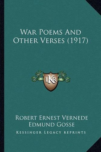 Cover image for War Poems and Other Verses (1917)