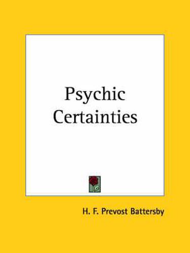 Cover image for Psychic Certainties