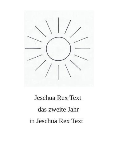 Cover image for Das zweite Jahr in Jeschua Rex Text