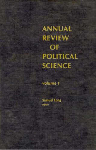 Cover image for Annual Review of Political Science, Volume 1