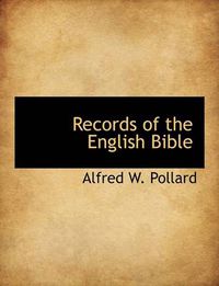 Cover image for Records of the English Bible